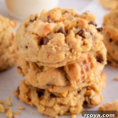 Cookie Cone Creations 8 stack of Drumstick chocolate chip cookies