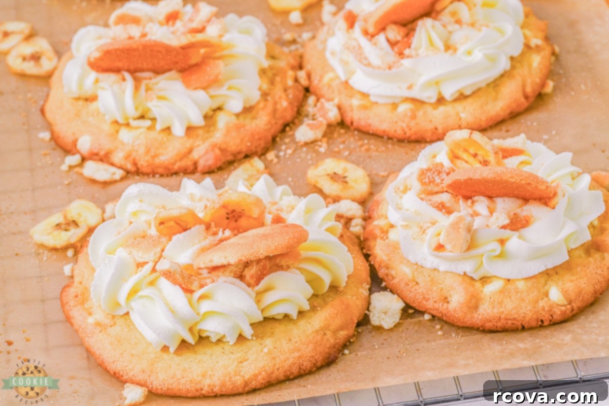 Luscious Banana Cream Cookies 12 banana cream cookies topped with Nilla wafers