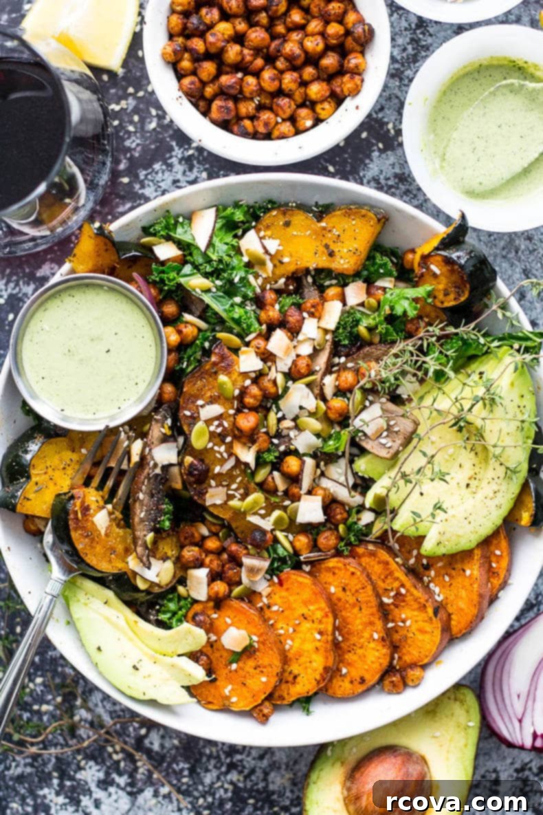 Golden Root & Leaf Buddha Bowl 6 Sweet Potato, Squash and Kale Buddha Bowl