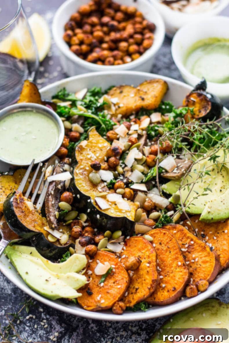 Golden Root & Leaf Buddha Bowl 8 Sweet Potato, Squash and Kale Buddha Bowl