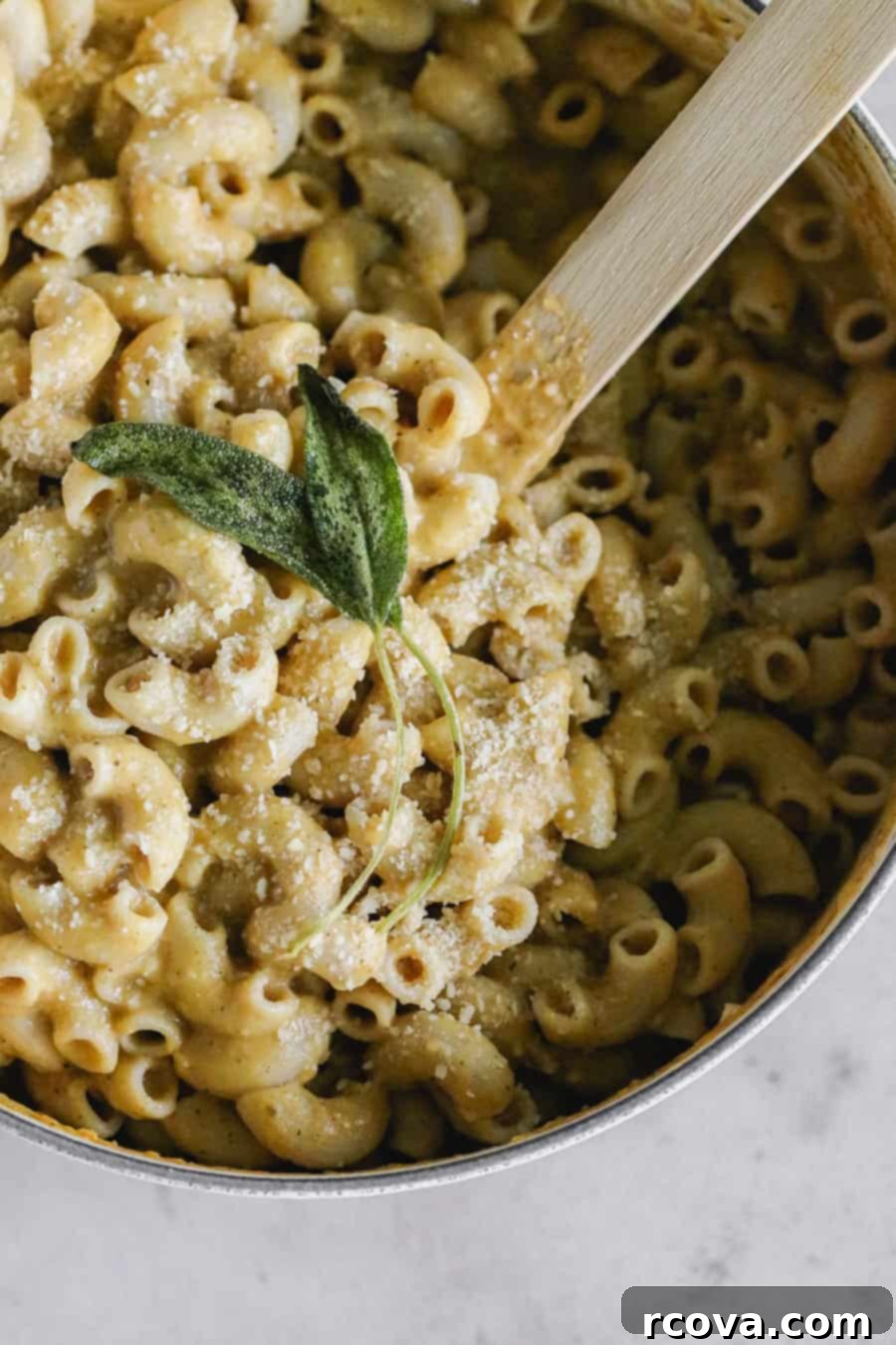 Golden Stovetop Butternut Mac & Cheese 5 creamy stovetop butternut squash mac and cheese with fresh sage