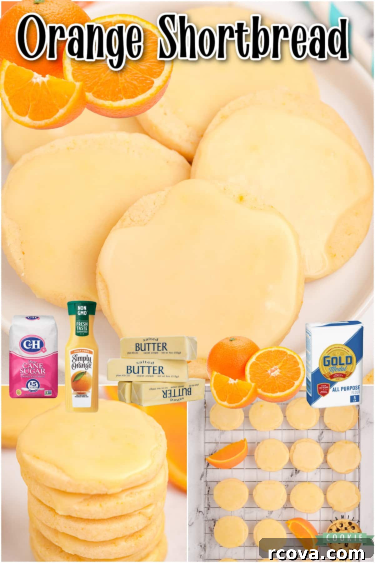 Zesty Orange Shortbread Bites 8 Orange shortbread cookies are a citrus-flavored buttery crisp cookies perfect for afternoon tea. Enjoy these cookies any time of day, as they're sure to brighten it up!