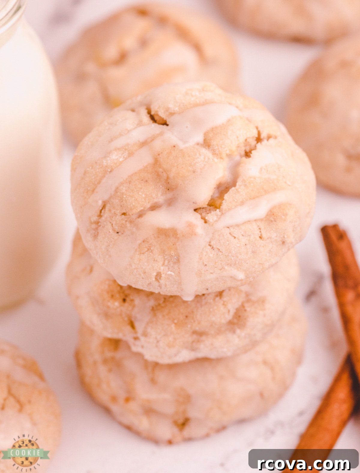 Spiced Apple Cinnamon Scookies 3 stack of apple cinnamon scookies