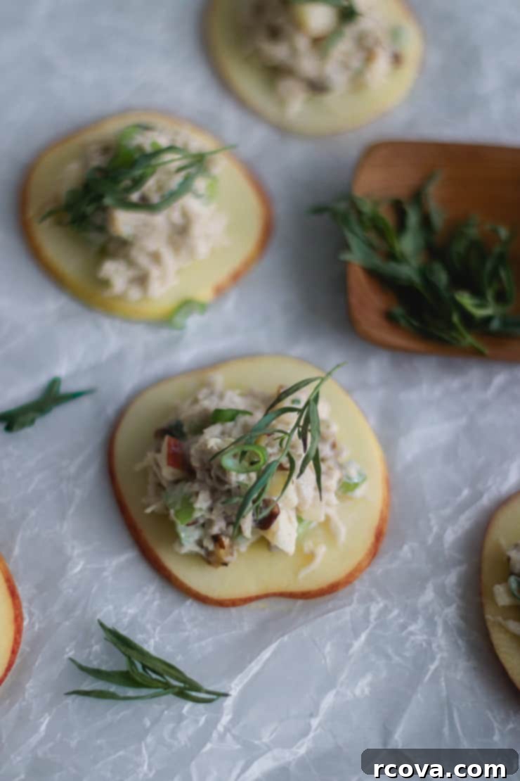 Fresh Apple Tarragon Chicken Salad Bites 2 apple tarragon chicken salad bites
