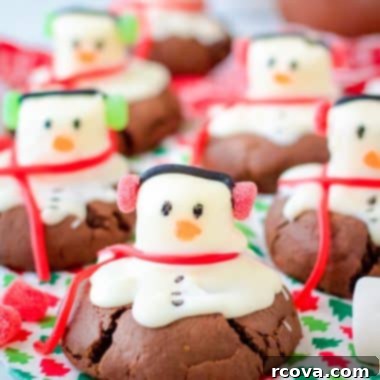 Festive Peppermint Snowman Delights 10 peppermint stuffed snowman cookies