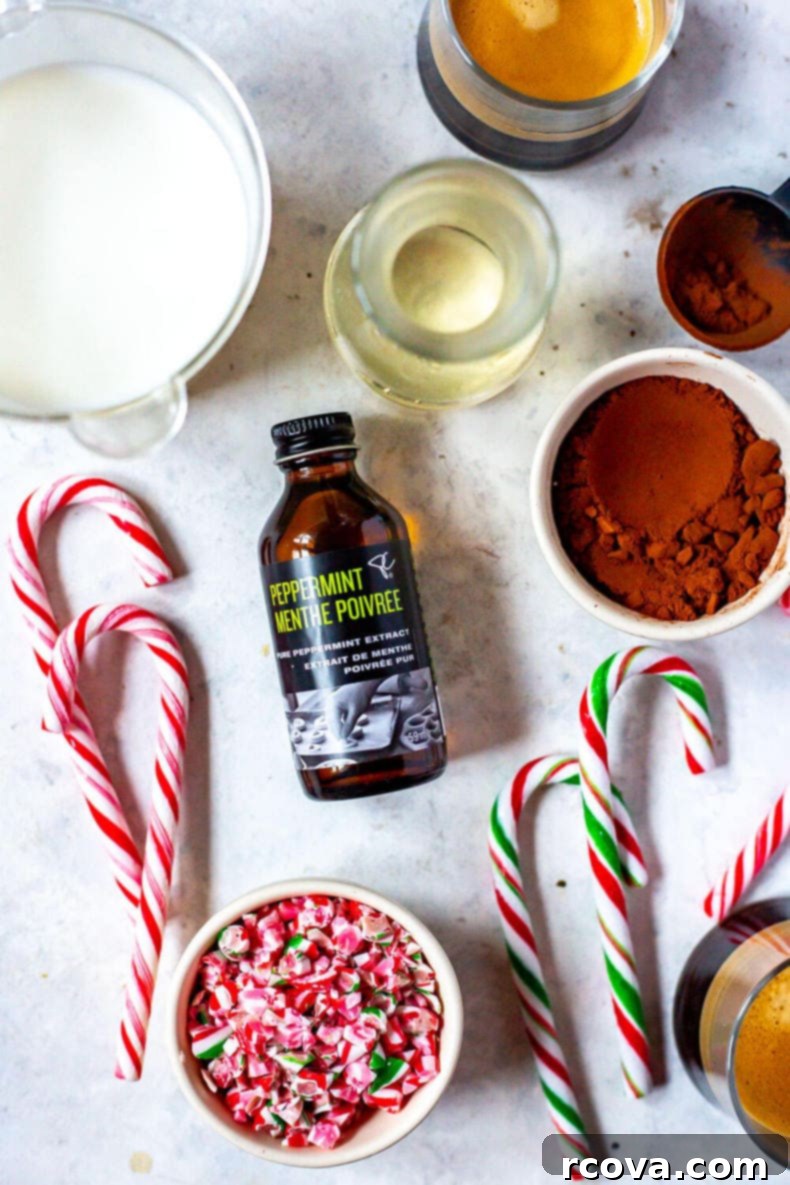 Guilt-Free Peppermint Mocha Delight 8 Skinny Peppermint Mocha with a striped straw