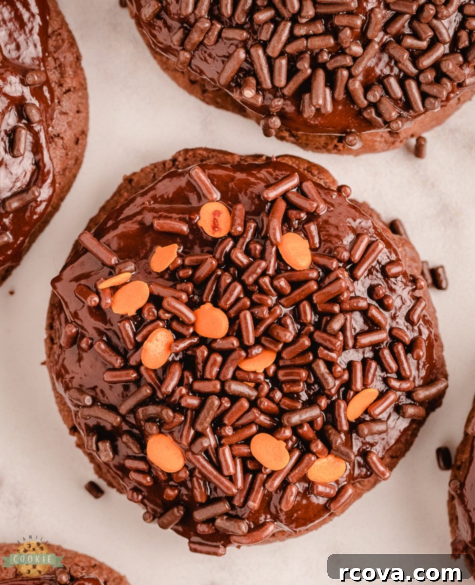 Bewitching Brownie Cookies 2 Halloween sprinkles on brownie cookies
