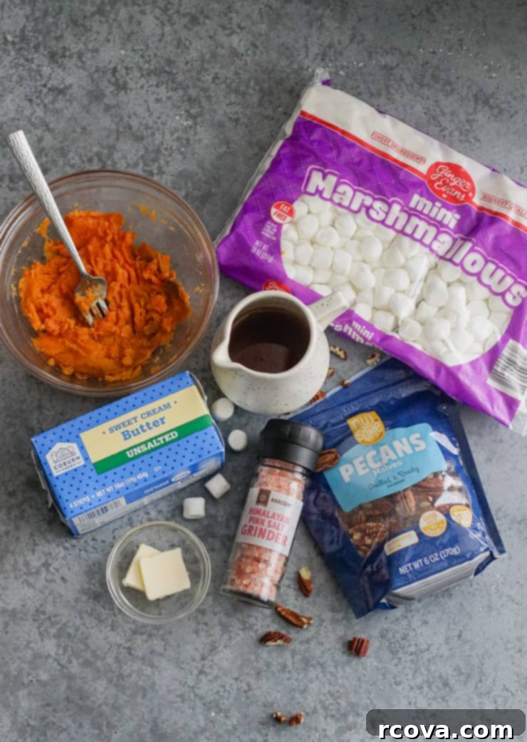 Sweet Potato Marshmallow Skins 3 Ingredients for Twice Baked Sweet Potato Skins, featuring pecans and marshmallows