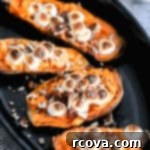 Sweet Potato Marshmallow Skins 6 Twice Baked Sweet Potato Skins with Toasted Marshmallows