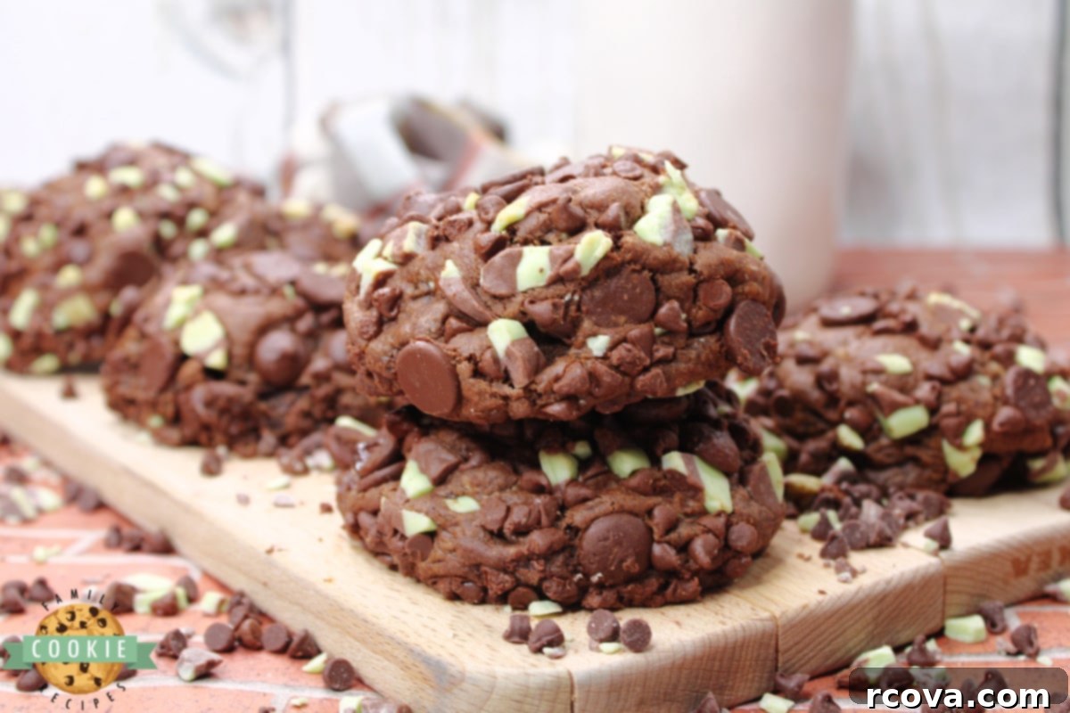Decadent Chocolate Cookies with Andes Mint Centers 3 Chocolate cookies filled with chocolate ganache and mint cookies