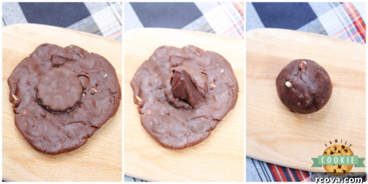 Decadent Chocolate Cookies with Andes Mint Centers 5 Step by step instructions on how to make Andes Mint Stuffed Chocolate Cookies