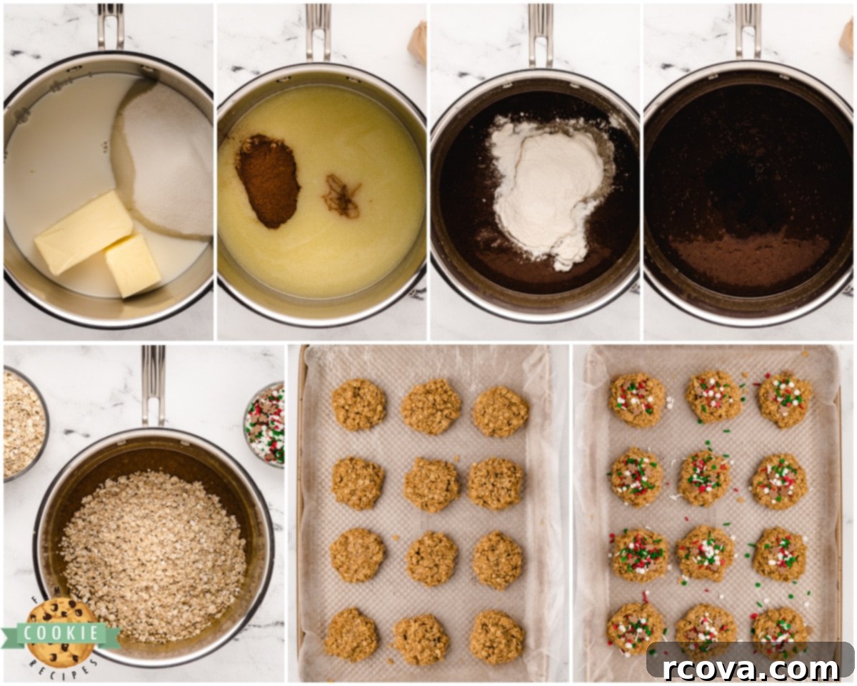 Oven Free Gingerbread Joy 4 Step-by-step process of how to make no bake gingerbread cookies at home