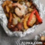 Quick and Easy Cajun Shrimp and Sausage Foil Packs 6 cajun shrimp and sausage foil packs