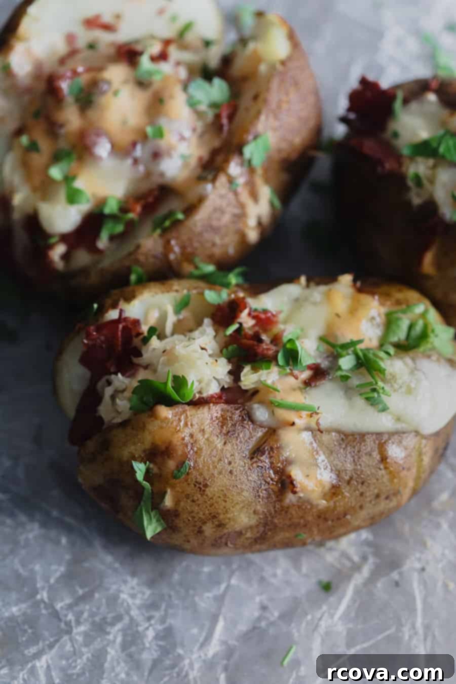 Reuben Stuffed Baked Potato Perfection 4 Reuben Stuffed Baked Potatoes