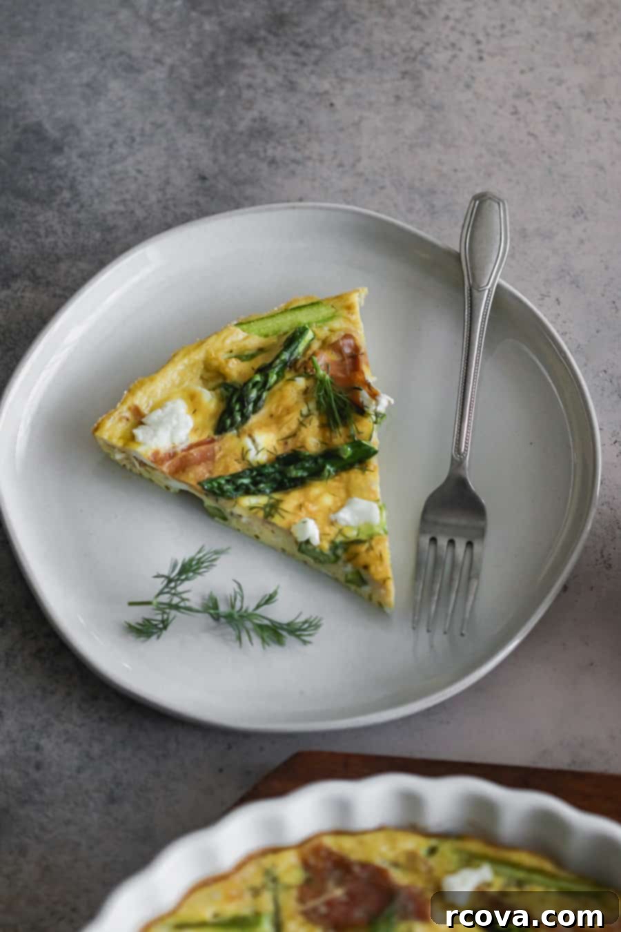 Easter Feast: Dozens of Delightful Recipes 3 Asparagus and Prosciutto Baked Frittata Casserole, a perfect savory dish for Easter brunch.
