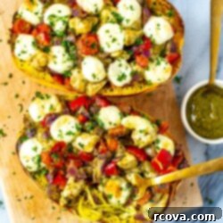 Savory Pesto Chicken Spaghetti Squash 9 Chicken Pesto Spaghetti Squash