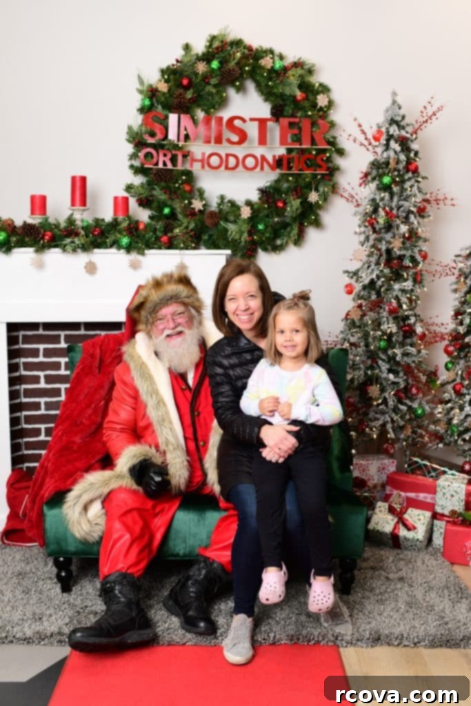 Ruby Glazed Pomegranate Oat Treats 13 A candid photo of a parent and child interacting, possibly with a holiday theme.
