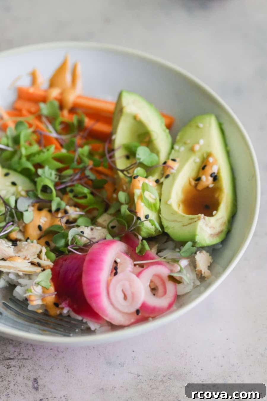 Effortless Canned Tuna Roll Bowl 6 A perfectly portioned Tuna Roll Bowl, great for meal prep or a quick lunch.