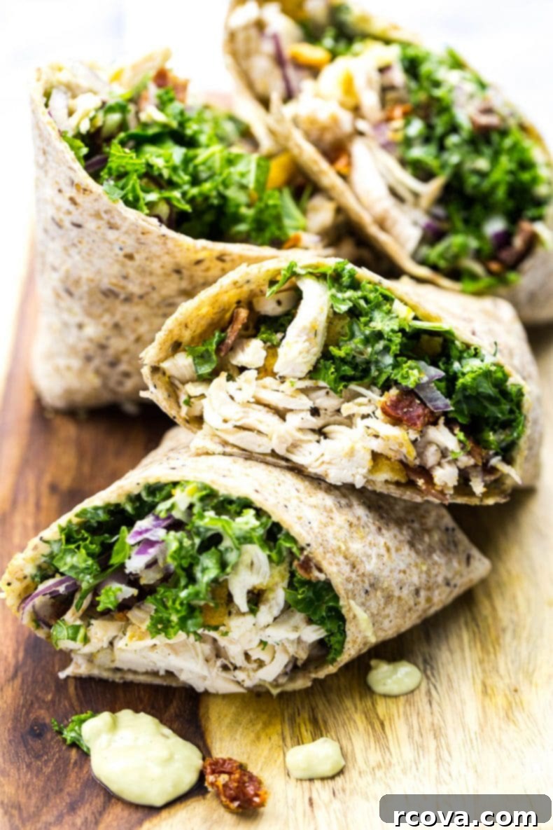 Signature Kale Chicken Caesar Wraps 7 Chicken and Kale Caesar Wraps
