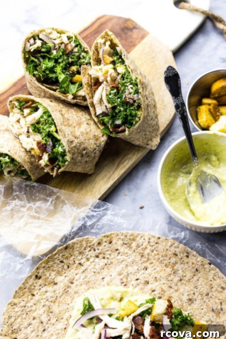 Signature Kale Chicken Caesar Wraps 8 Chicken and Kale Caesar Wraps