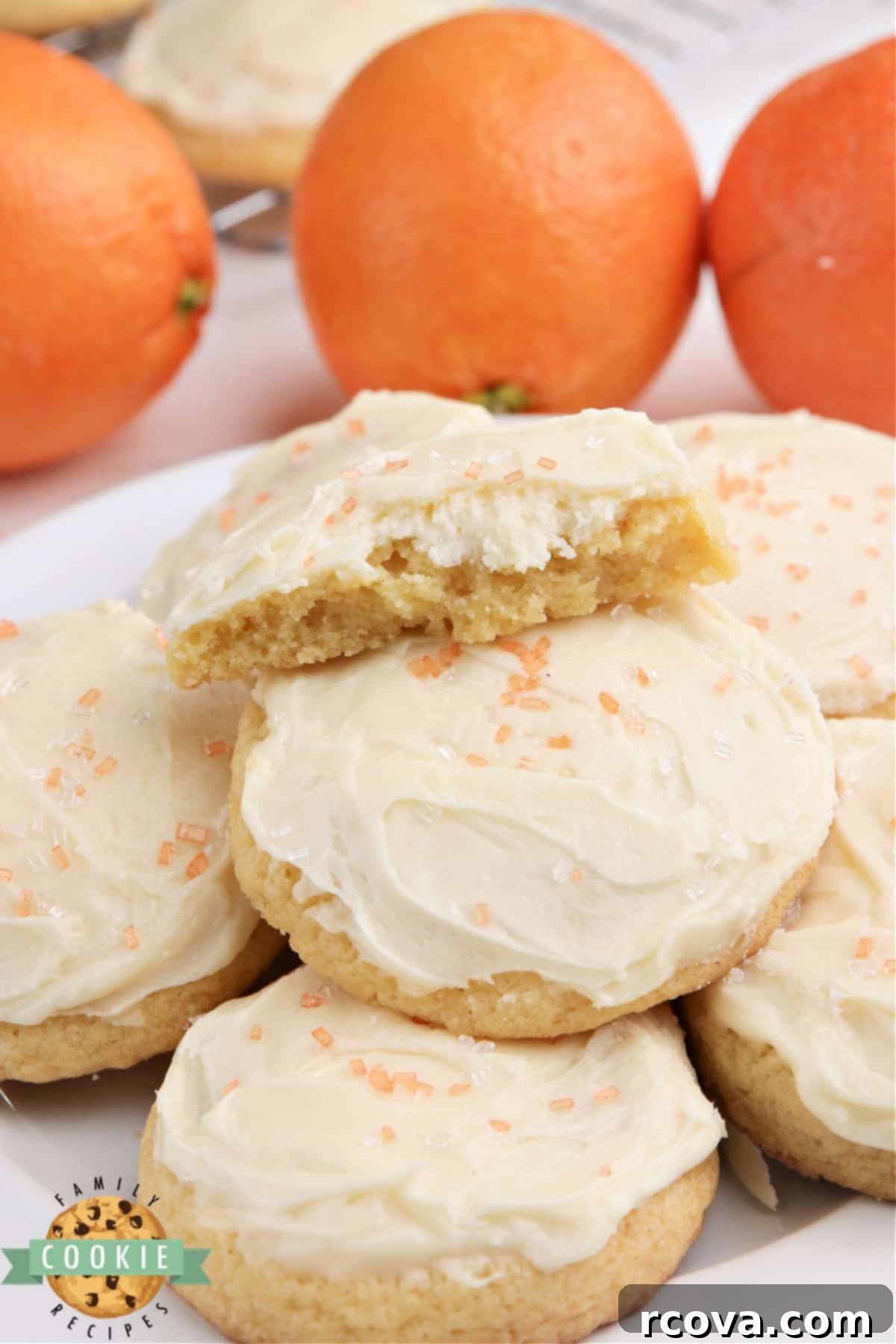 Zesty Orange Frosted Cookies 2 Frosted Orange Juice Cookies made with orange juice concentrate in both the cookies and the frosting! Simple orange cookie recipe packed with orange flavor!