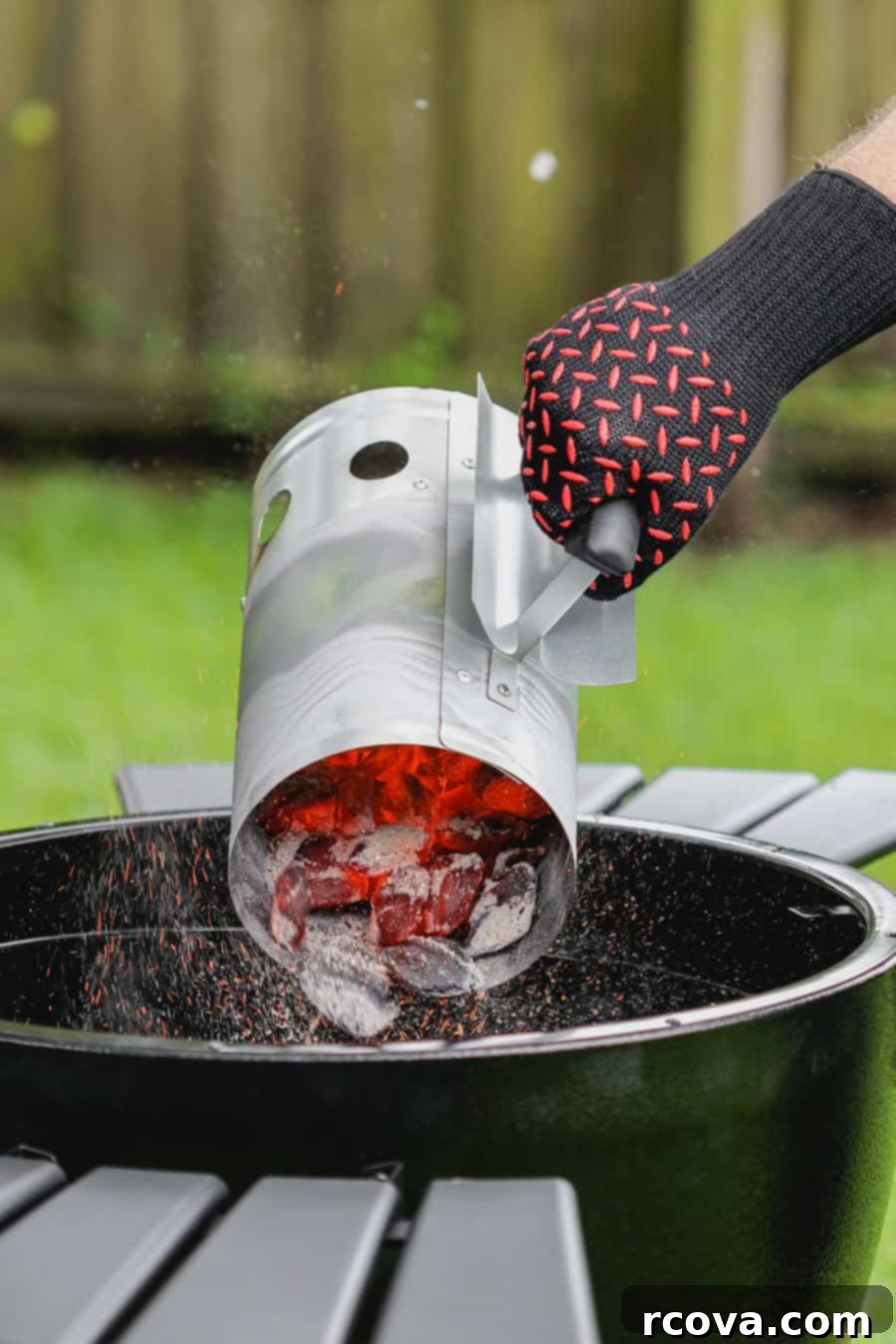 Mastering the Charcoal Grill 5 A charcoal grill ready for cooking with glowing coals