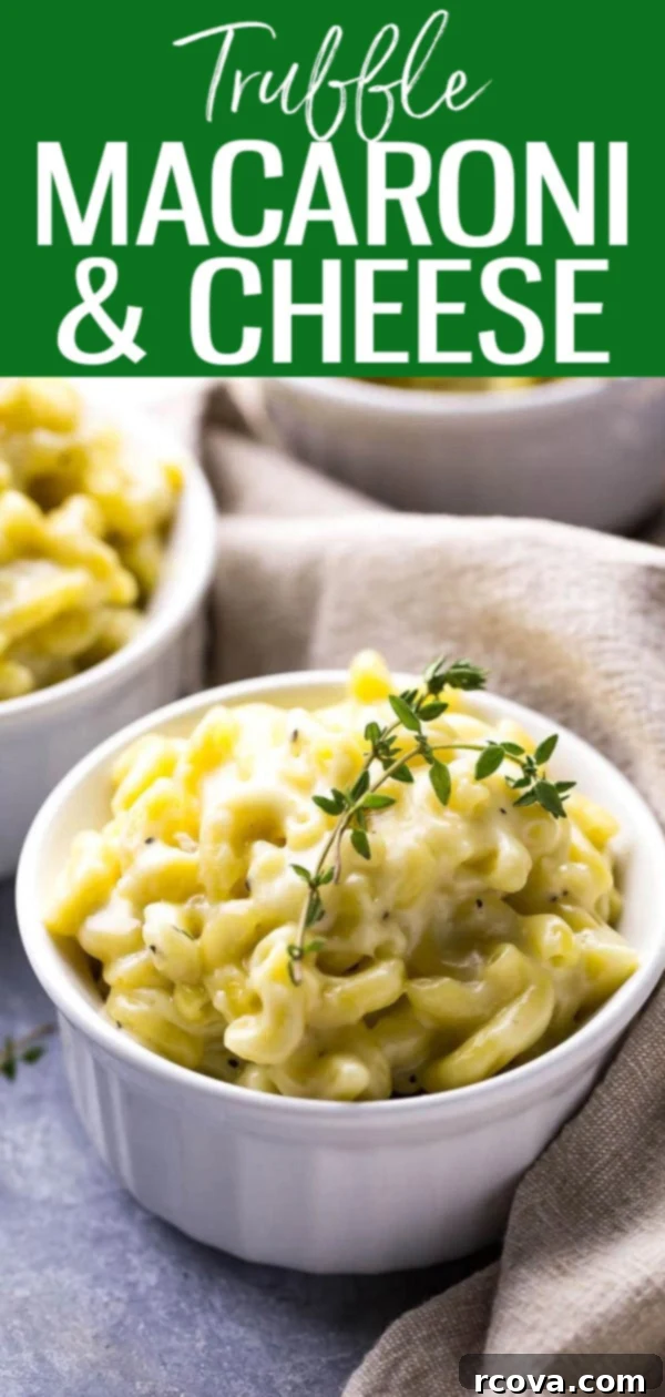 Decadent White Truffle Cheddar Mac 13 This White Cheddar Truffle Mac and Cheese is super creamy and made on the stovetop with truffle oil, white cheddar and Swiss cheese. #truffle #macandcheese