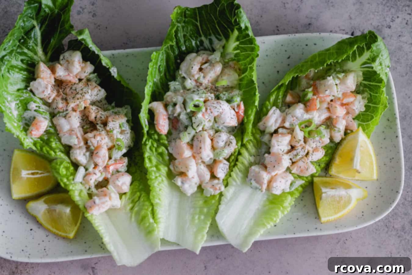 Shrimp Lettuce Wraps 3 shrimp roll lettuce cups