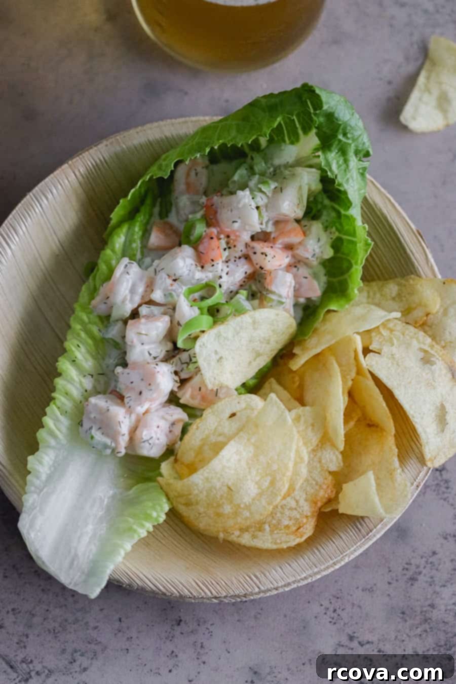 Shrimp Lettuce Wraps 5 shrimp roll lettuce cups