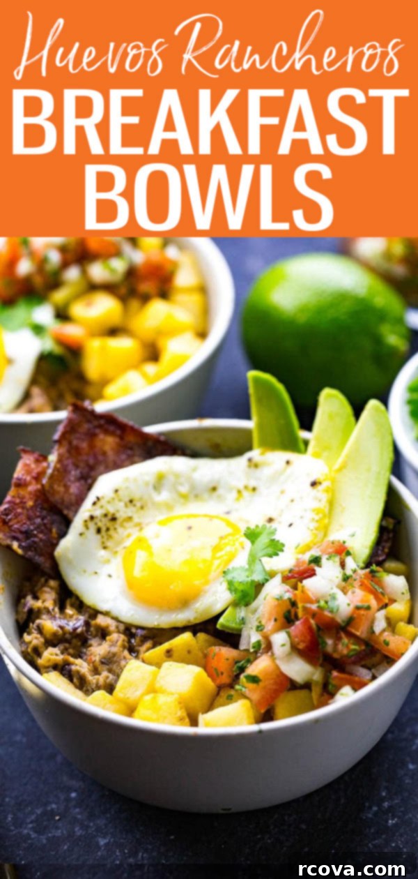 Ranchero Yumurta Kaseleri 11 Meal prep friendly Huevos Rancheros Breakfast Bowls for a healthy and satisfying breakfast or brunch option.