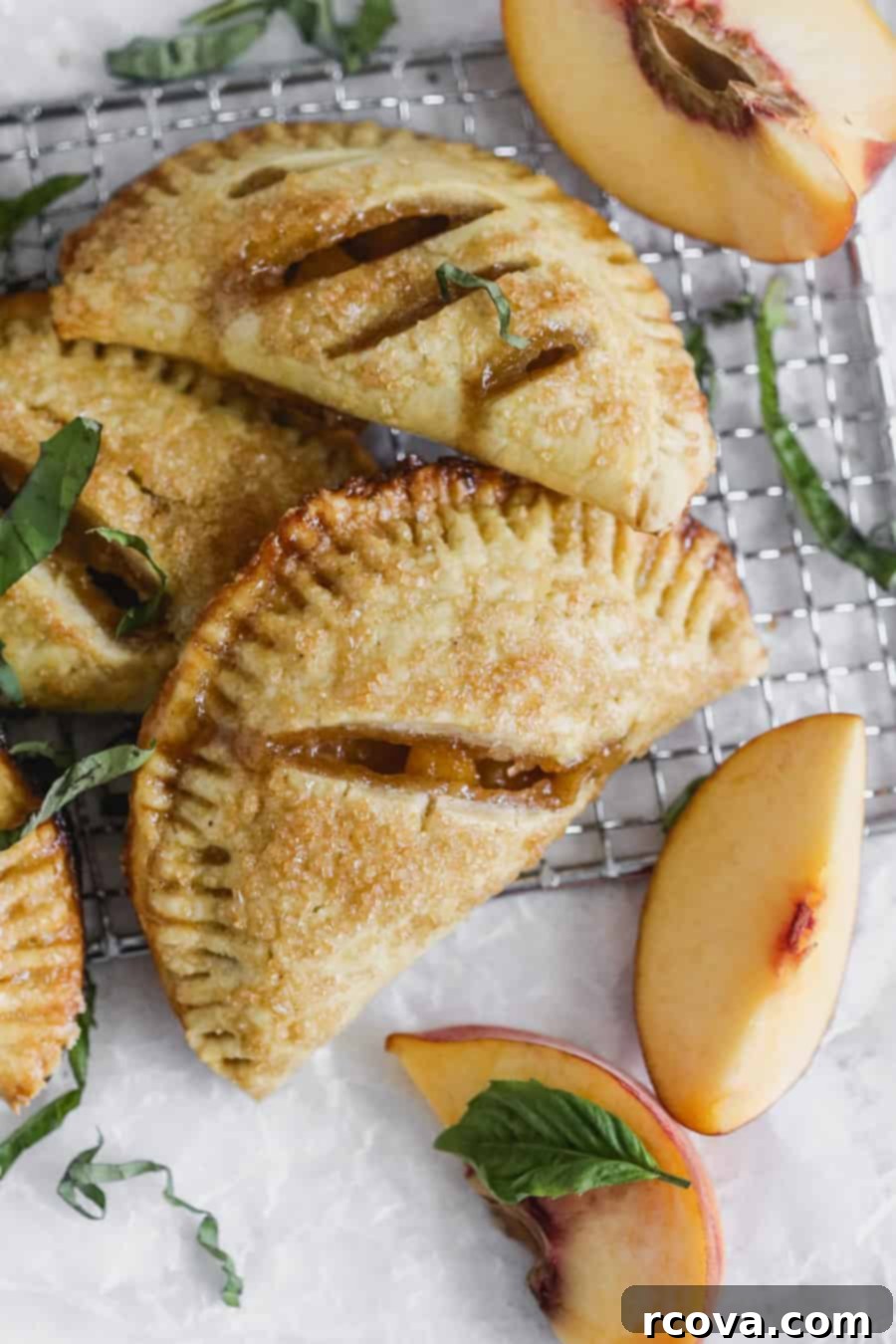 Basil Bourbon Peach Hand Pies 2 Basil + Bourbon Peach Hand Pies