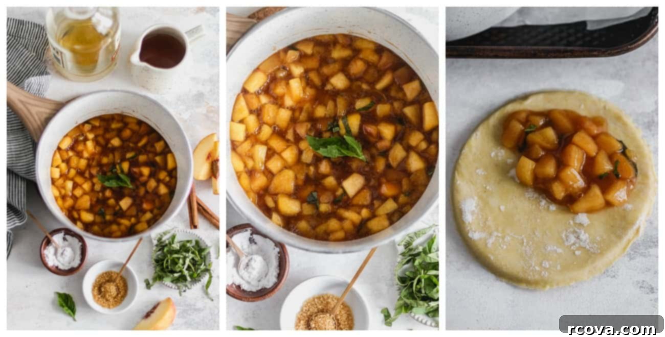 Basil Bourbon Peach Hand Pies 4 peach pie filling