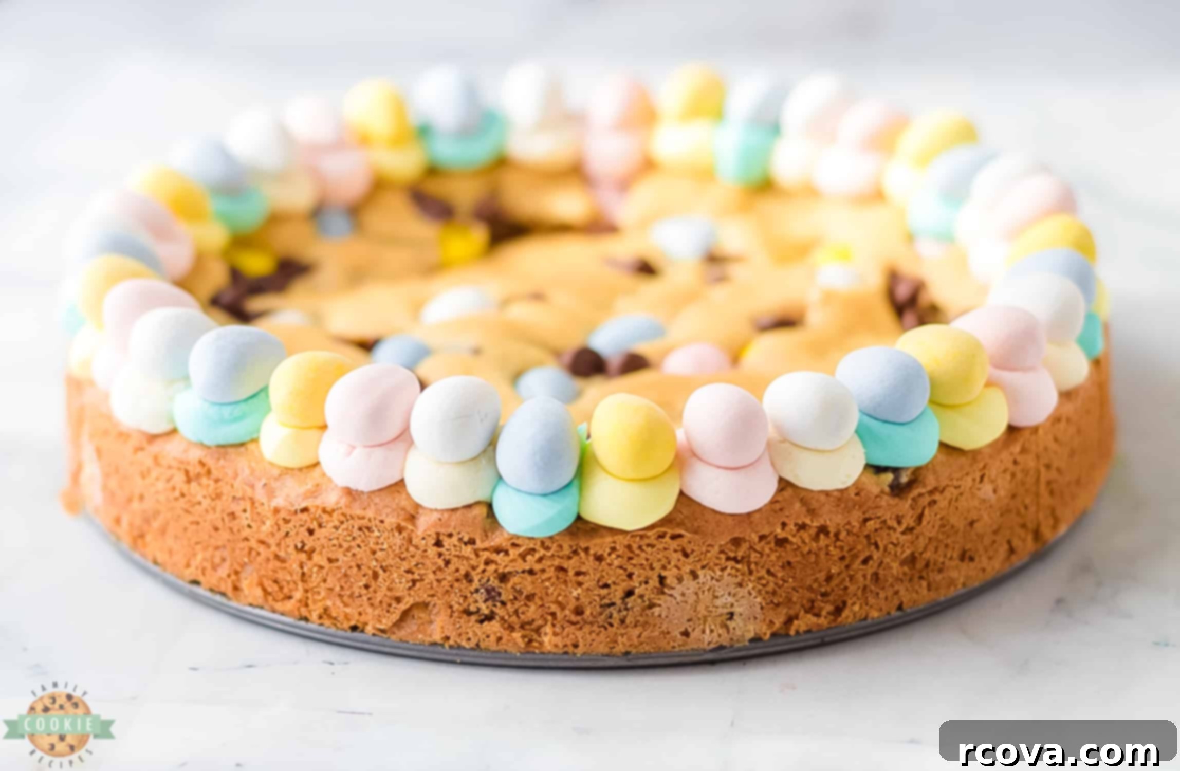 Festive Easter Cookie Cake 2 delightful pastel Easter cookie cake
