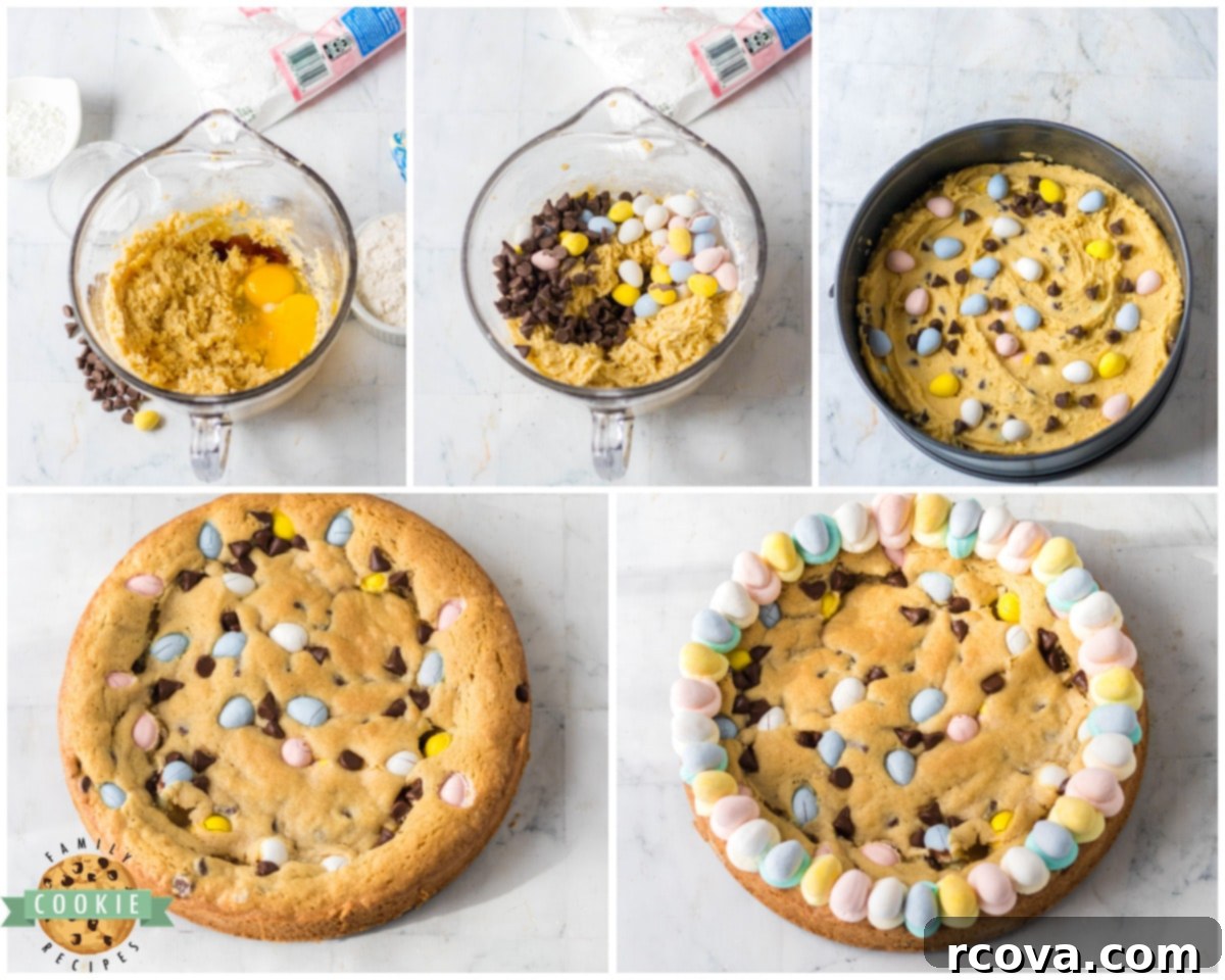 Festive Easter Cookie Cake 5 how to make an Easter cookie cake