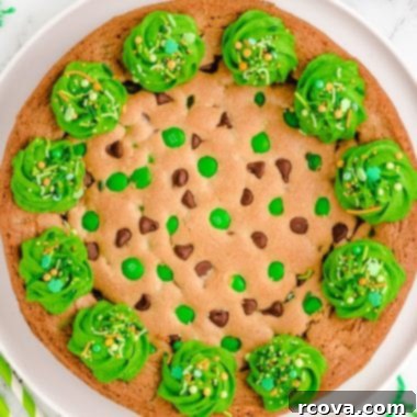 St Patricks Day Green Cookie Cake 6 whole St. Patrick's Day cookie cake