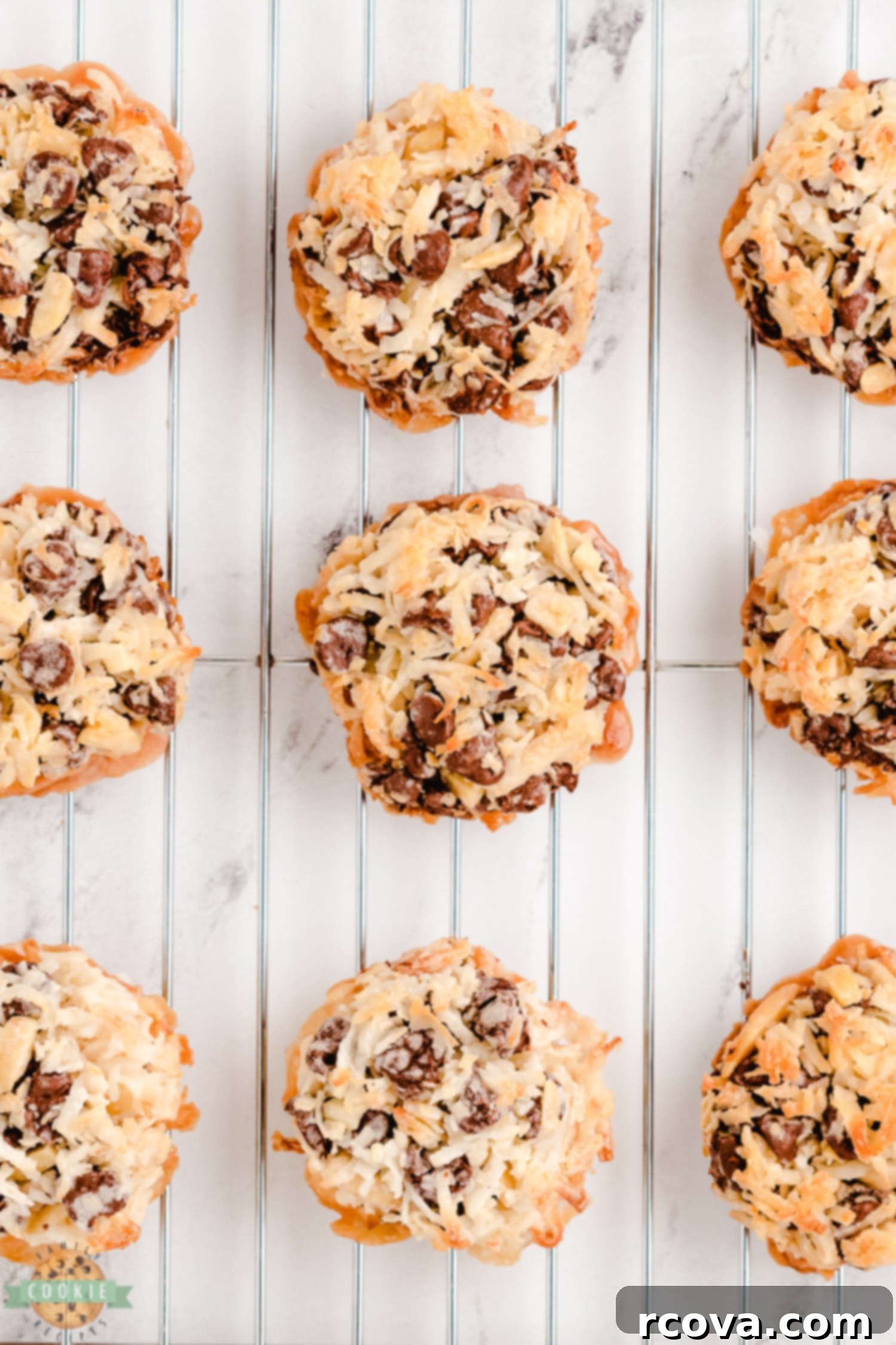 Coconut Almond Bliss Cookies 6 baked 5 ingredient almond joy cookies on cooling rack