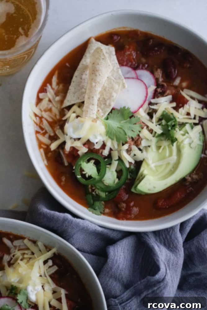 Football Season Feast Playbook 6 ground beef and beer chili