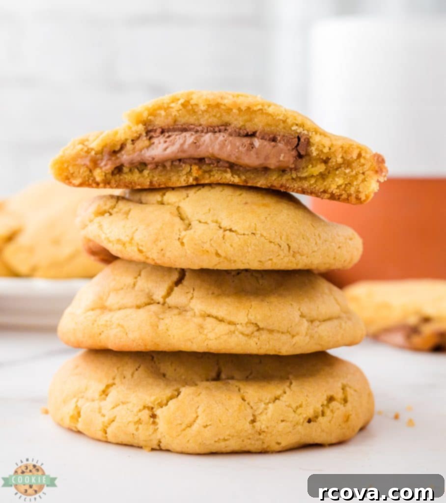 Decadent Candy Bar Cookies 6 Stack of decadent Bakery Style Milky Way cookies with chocolate, caramel, and nougat