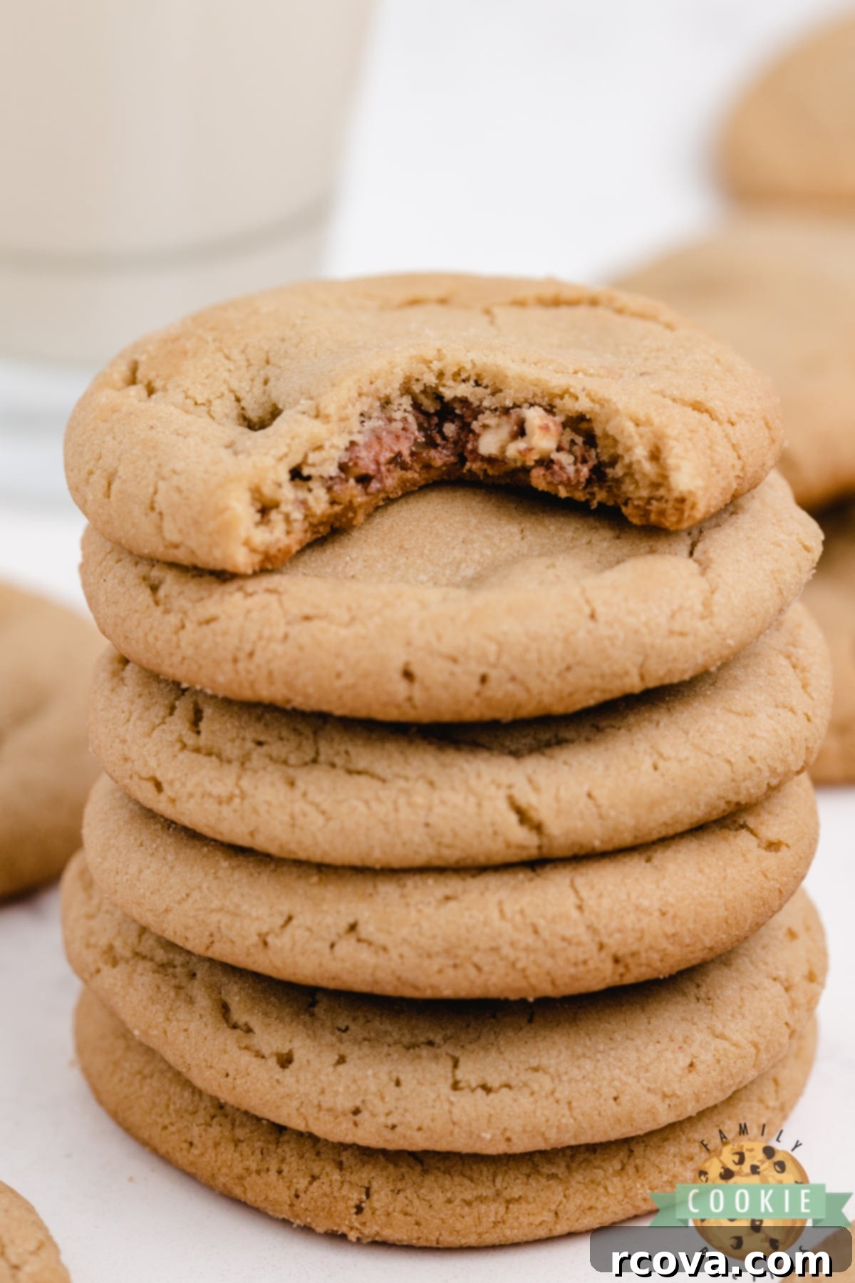 Decadent Candy Bar Cookies 9 Warm and gooey Snickers Peanut Butter Cookies with a mini Snickers hidden inside