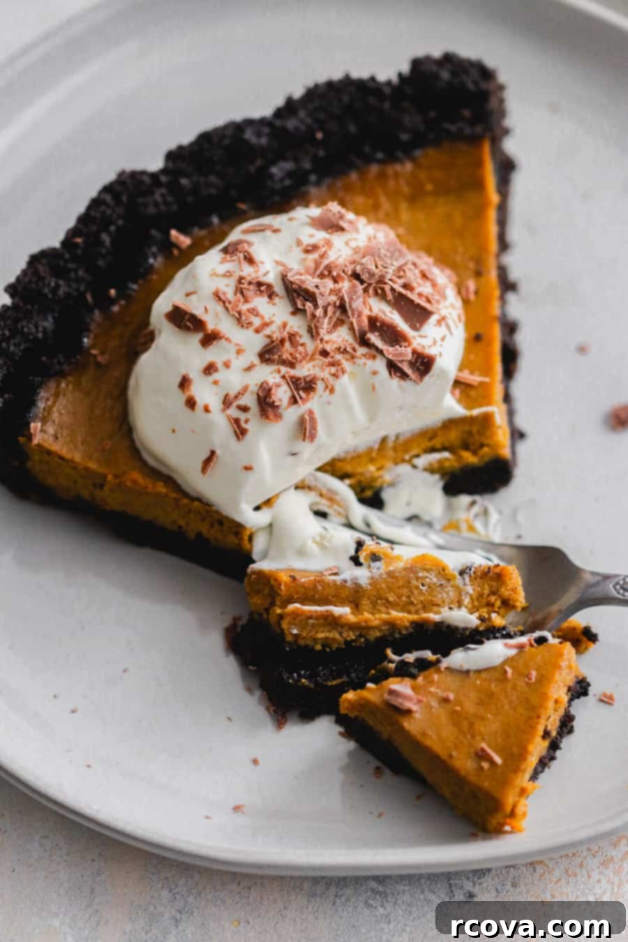 Decadent Chocolate Pumpkin Pie 2 Chocolate Pumpkin Pie