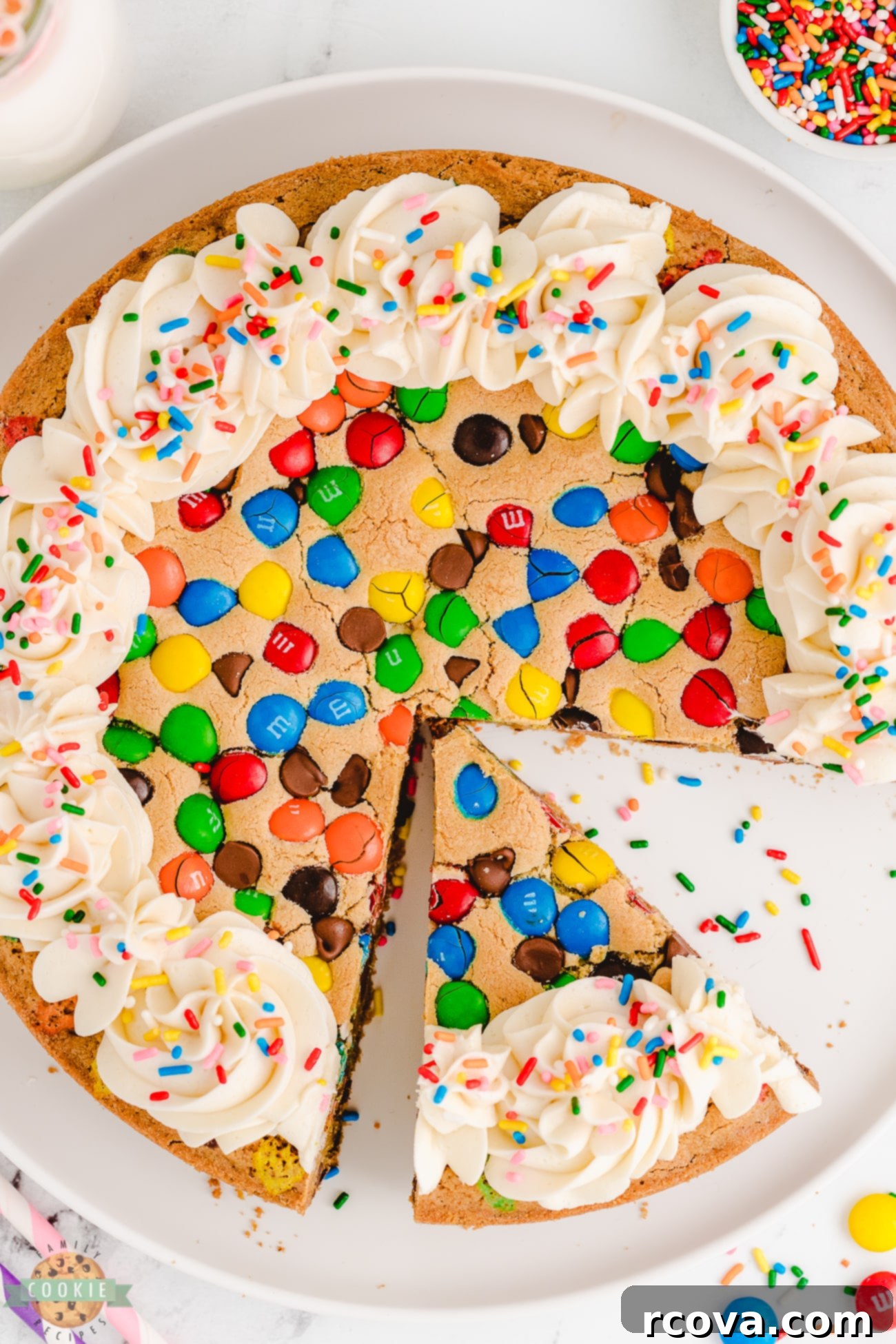 Ultimate Birthday Cookie Cake 3 frosted cookie cake for birthdays