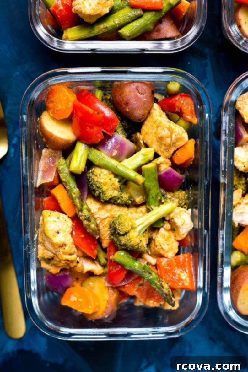 One-Pan Sriracha Ranch Chicken 6 Serving suggestion for Sriracha Ranch Sheet Pan Chicken, arranged beautifully on a plate with fresh herbs.