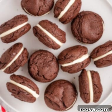 DIY Oreos: So Simple, So Sweet 8 cake mix oreo cookies on a white plate