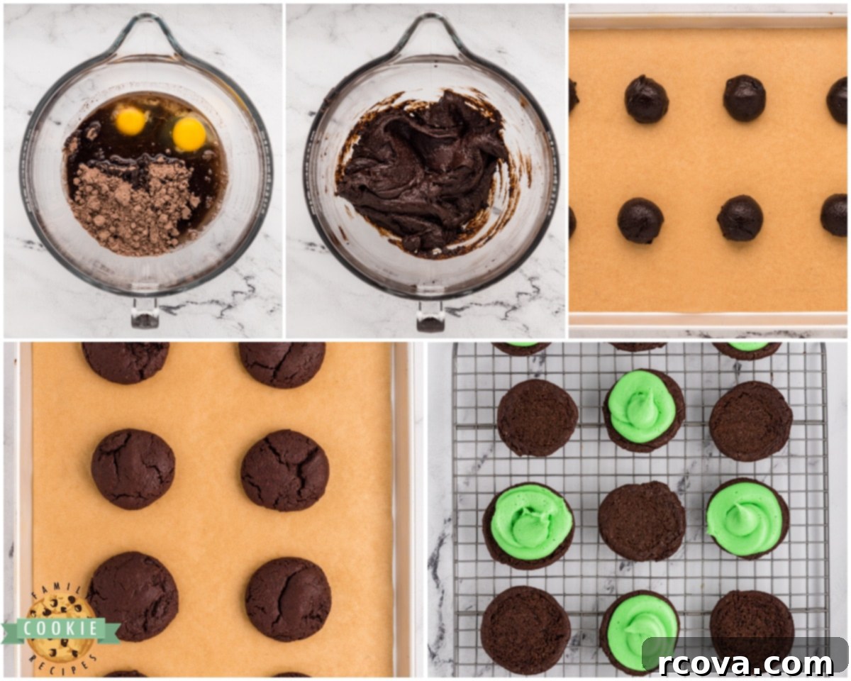 Homemade Mint Oreo Delights 4 how to make homemade mint oreo cookies with a chocolate cake mix