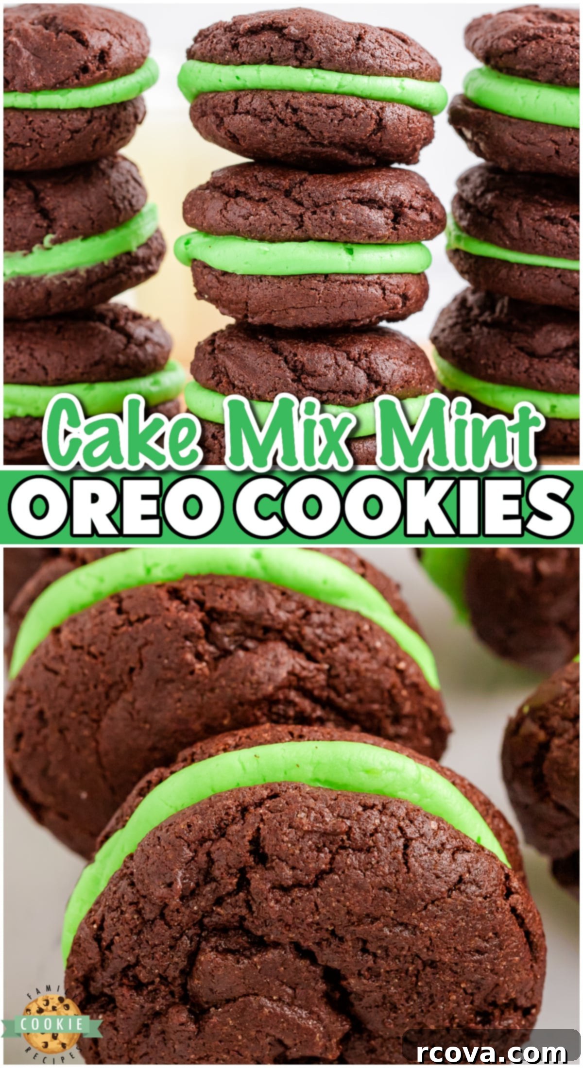 Homemade Mint Oreo Delights 8 Simple recipe for Easy Homemade Mint Oreo Cookies made with a chocolate cake mix! Soft, perfectly sweet, mint chocolate sandwich cookies that everyone is sure to go crazy over!