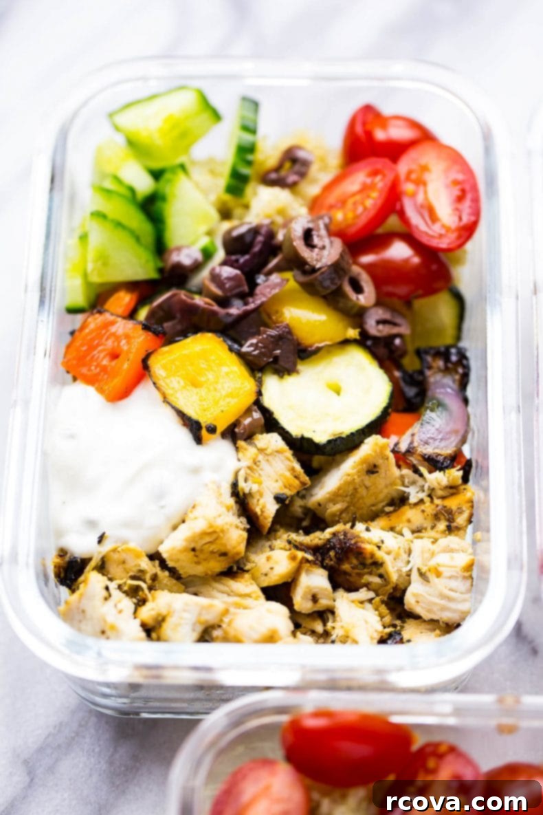 Meal Prep Chicken Souvlaki Bowls 4 Close-up of freshly grilled chicken souvlaki pieces
