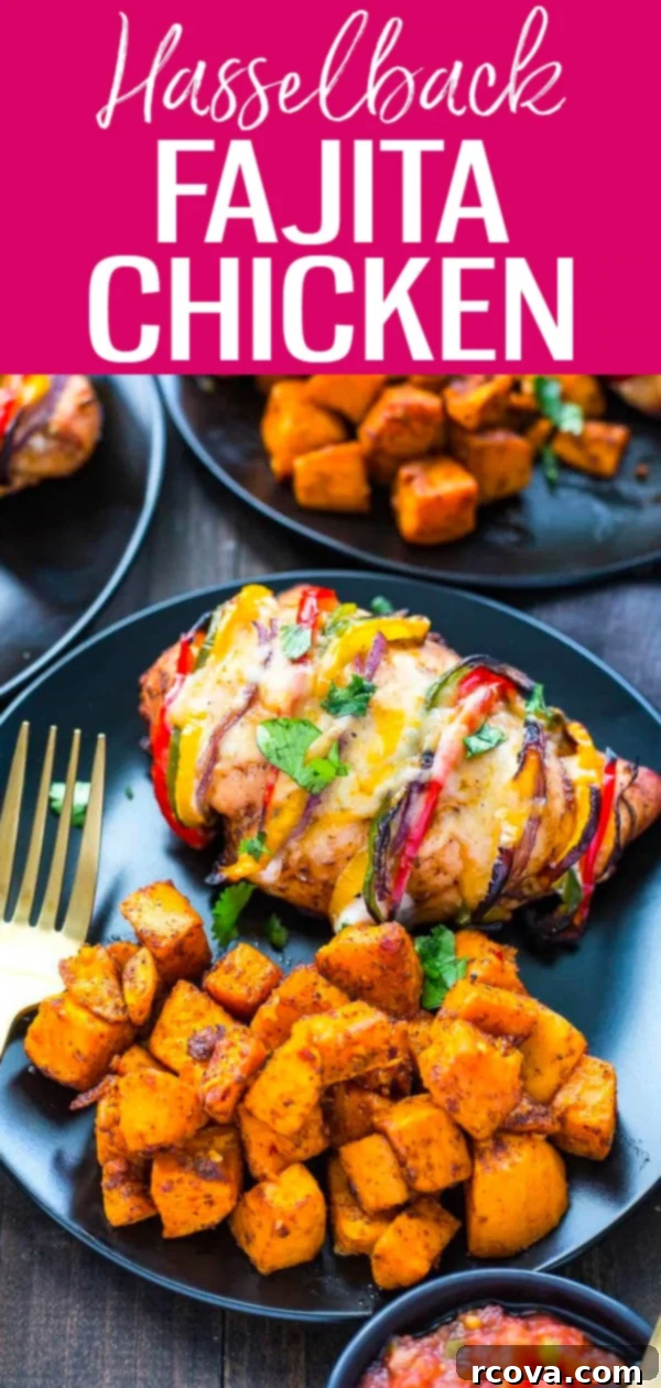 Hasselback Fiesta Chicken with Smoky Fajita Filling 10 Hasselback Fajita Stuffed Chicken recipe for a healthy weeknight dinner