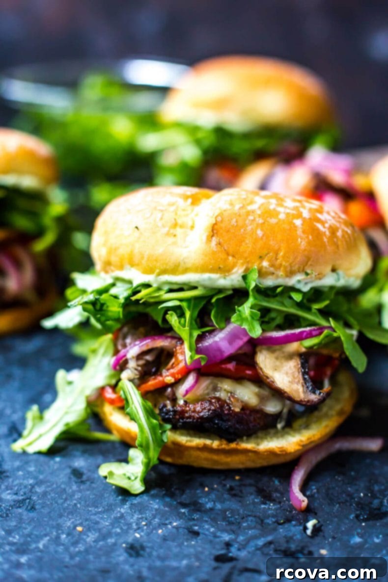Vibrant Mediterranean Portobello Beef Burgers 6 Process of removing portobello mushroom gills with a spoon
