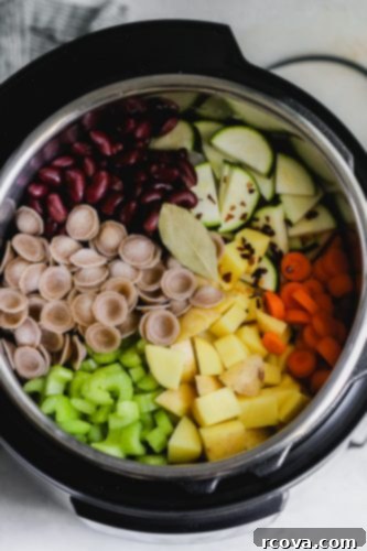 Effortless Halloween Dinners 4 Hearty minestrone soup with pasta and vegetables