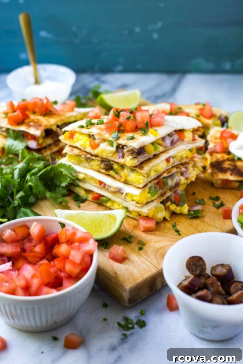 Weekend Prep Tex Mex Breakfast Quesadillas 2 Delicious Freezer-Friendly Tex Mex Breakfast Quesadillas with vibrant fillings